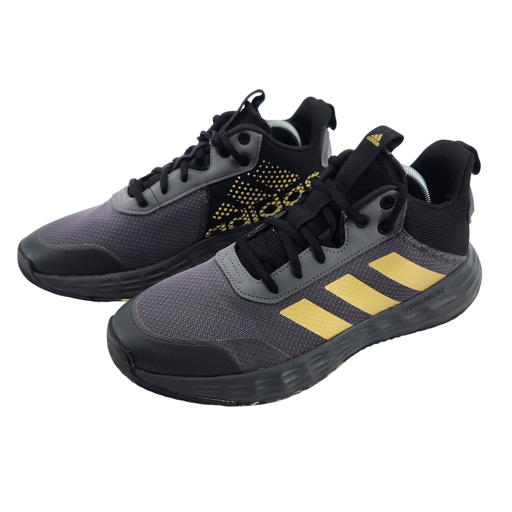 Adidas Own The Game 2.0 Mens 8.5 Gray Matte Gold Basketball Shoes GW5483